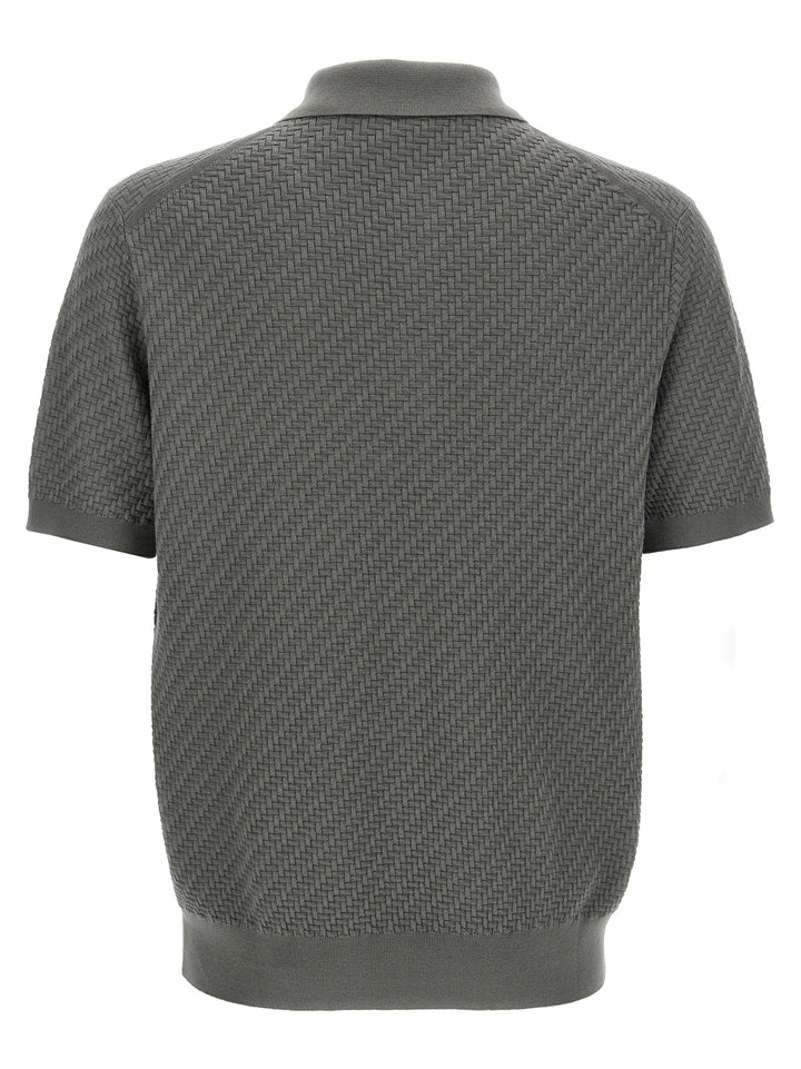 Knitted  Shirt Polo Verde