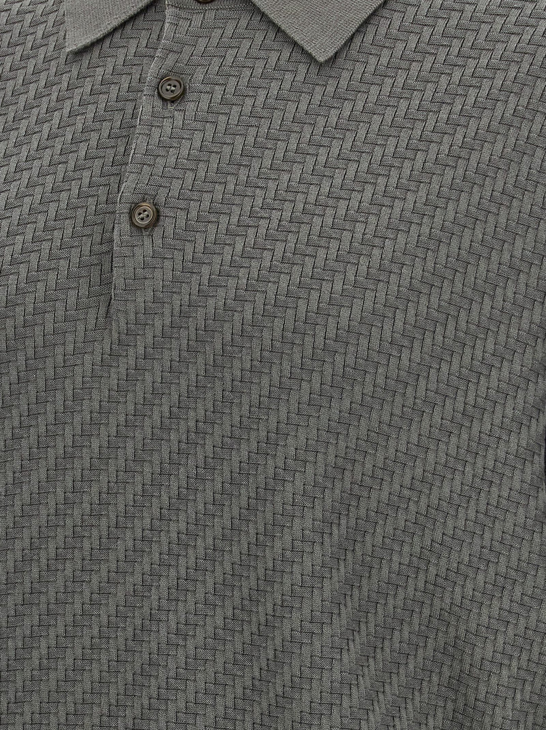 Knitted  Shirt Polo Verde