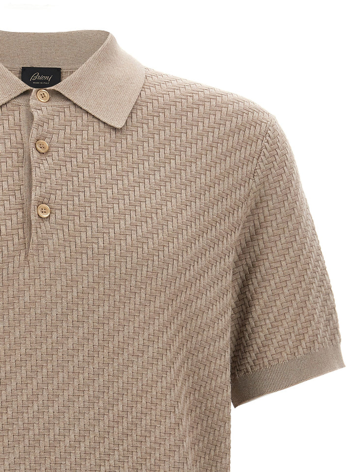 Knitted  Shirt Polo Beige