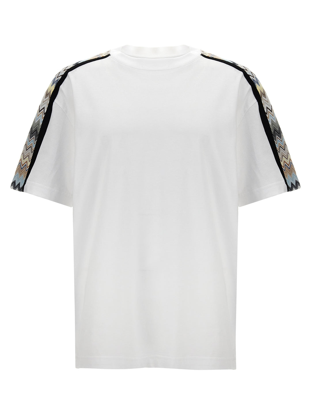 Zig Zag T Shirt Bianco