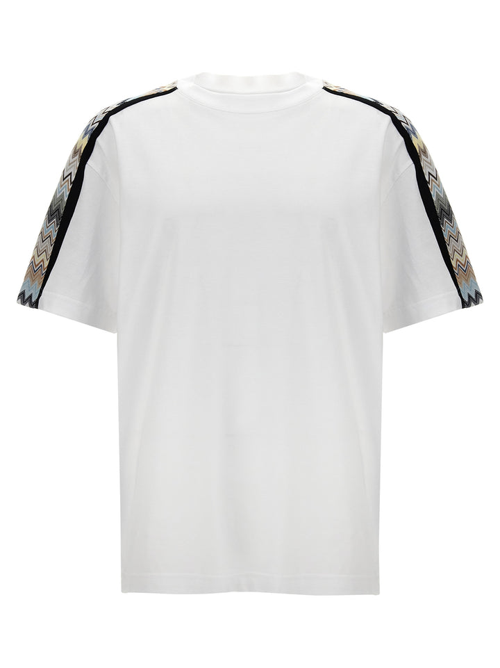 Zig Zag T Shirt Bianco