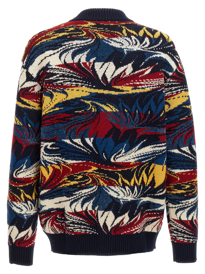 Jacquard Patterned Cardigan Maglioni Multicolor