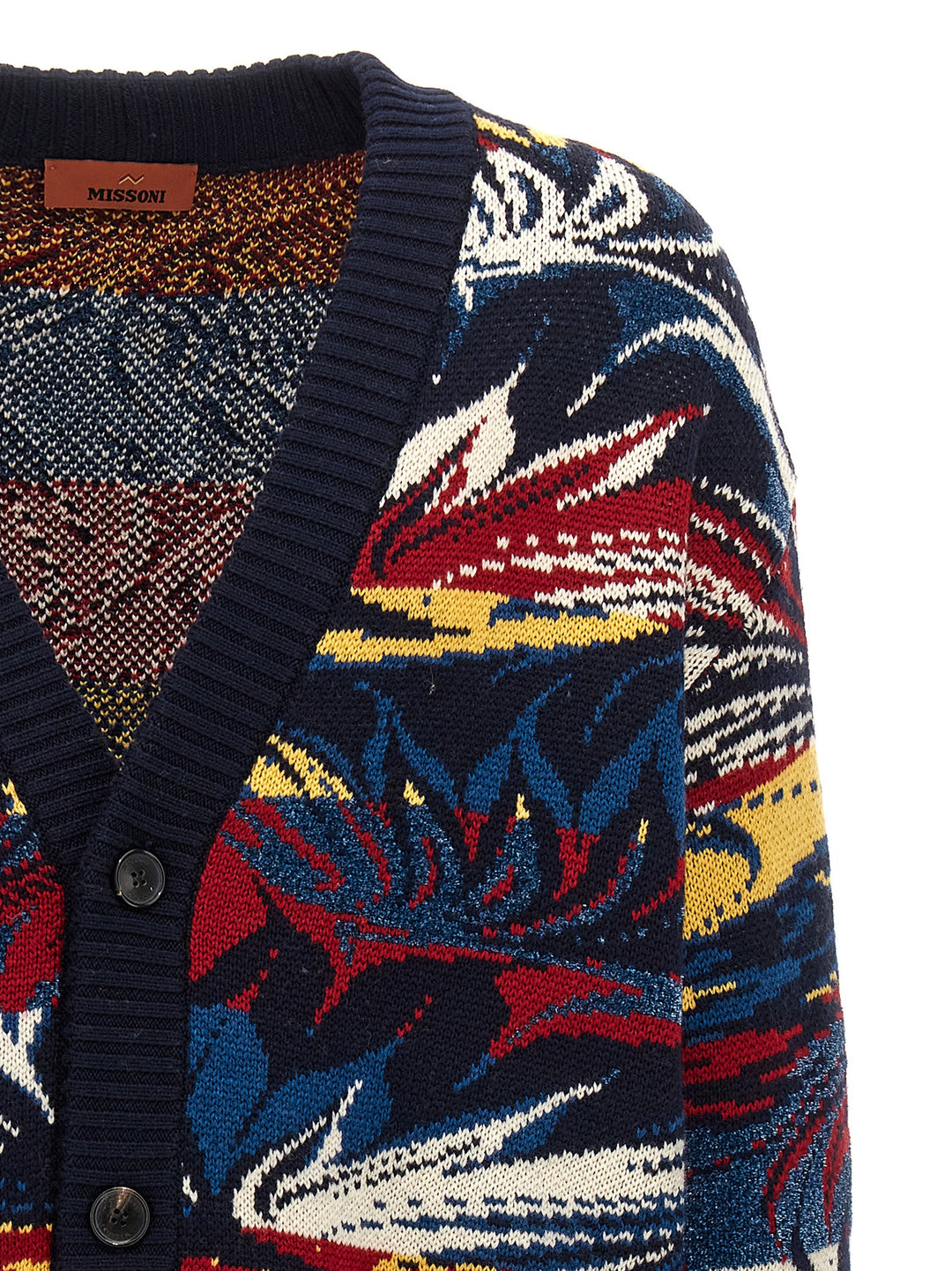 Jacquard Patterned Cardigan Maglioni Multicolor