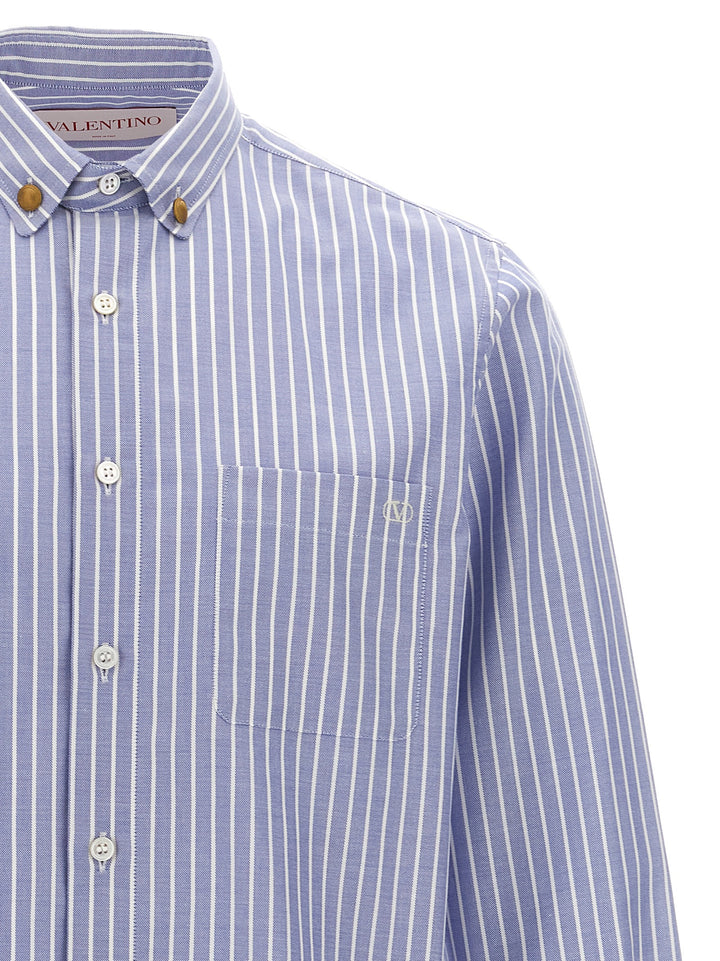 Valentino Garavani Striped Shirt Camicie Celeste