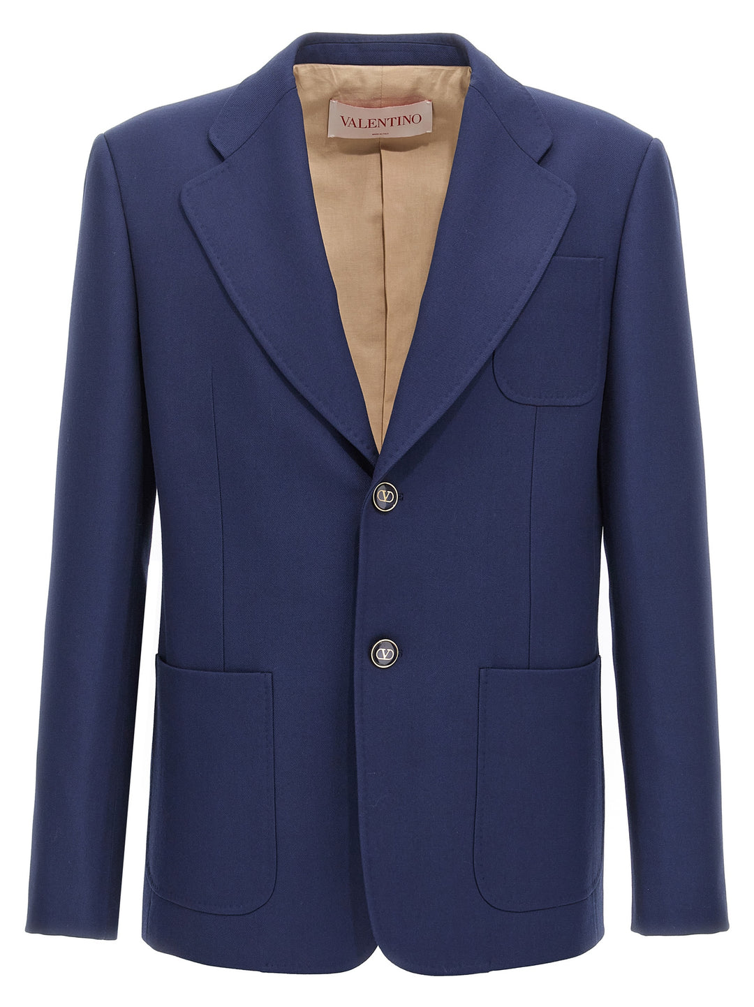 Valentino Garavani Single-Breasted Blazer Blu