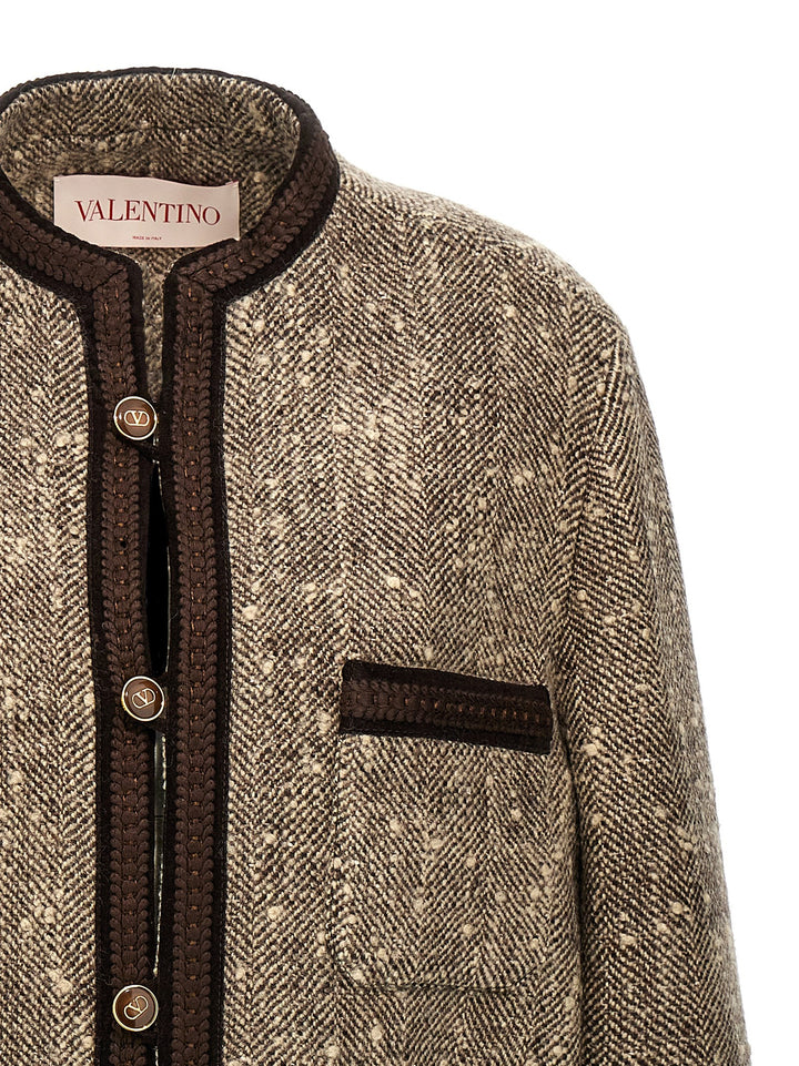 Valentino Garavani Wool Jacket Giacche Marrone