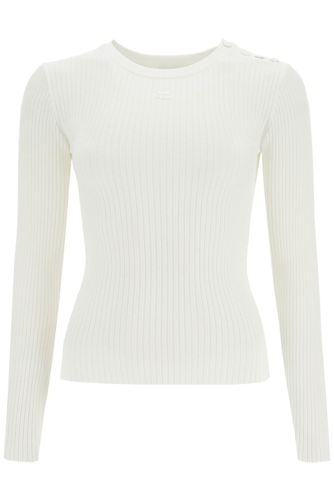 Pullover In Maglia Stretch A Coste