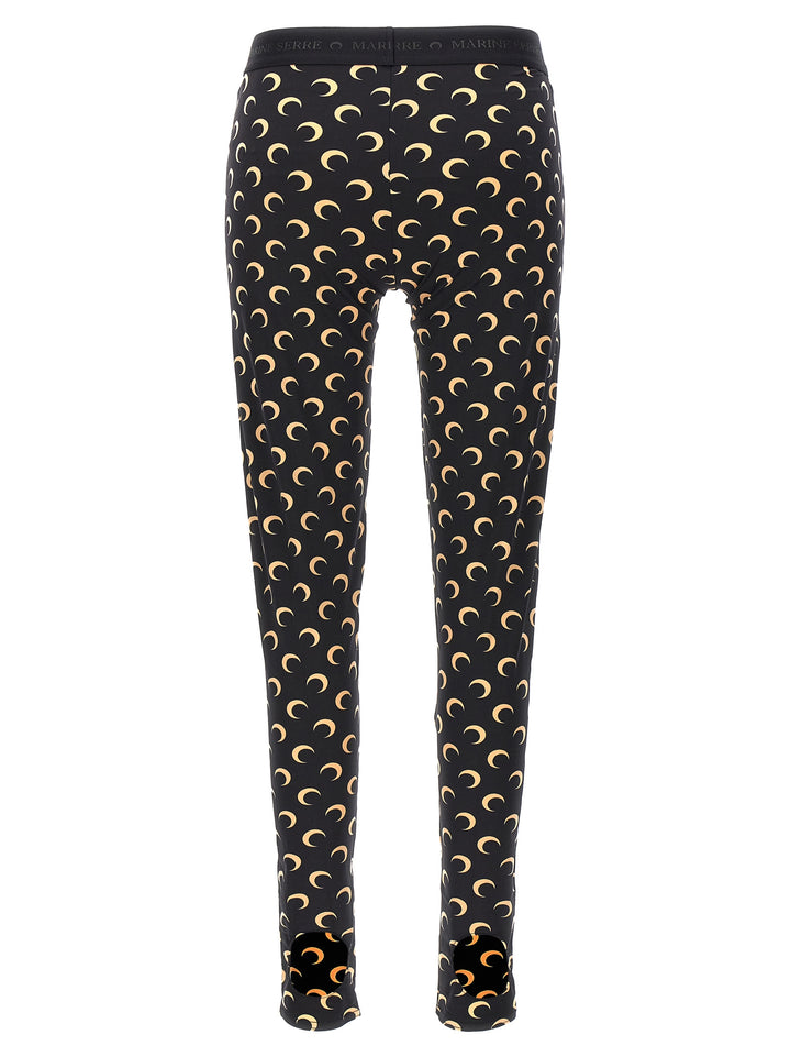 Moon Printed Leggings Nero