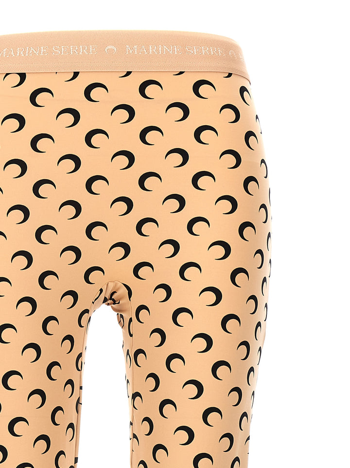 Moon Printed Leggings Beige