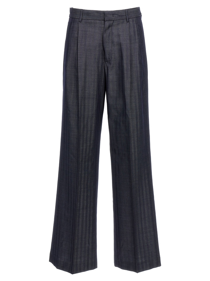 Striped Tailored Trousers Pantaloni Blu