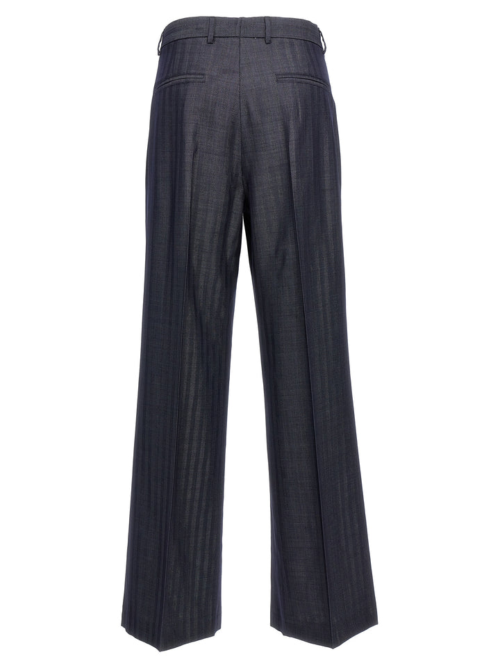 Striped Tailored Trousers Pantaloni Blu