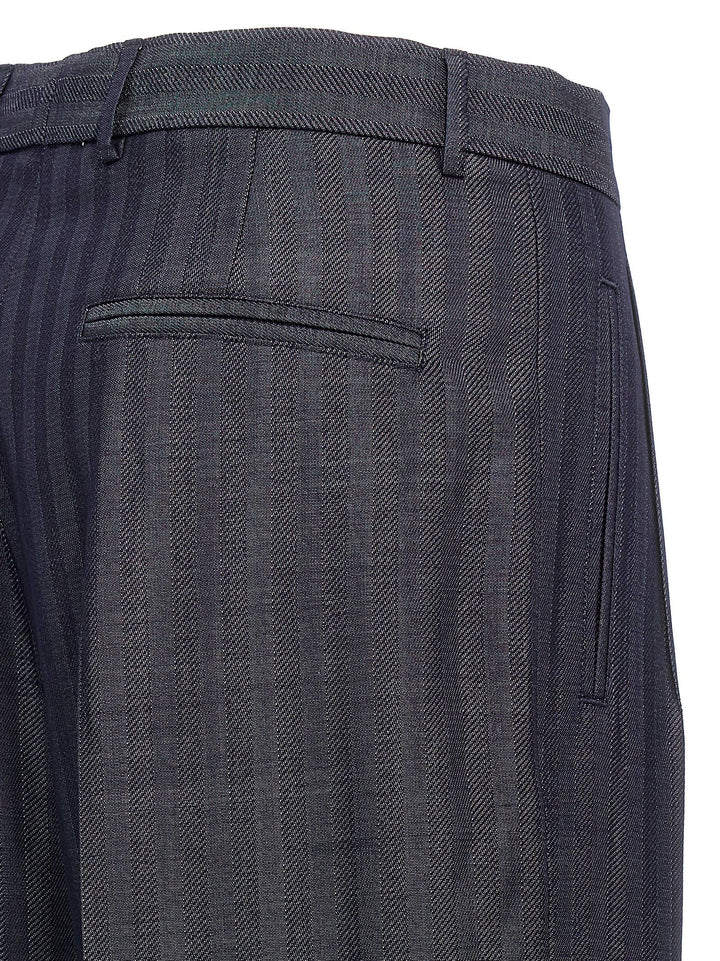 Striped Tailored Trousers Pantaloni Blu