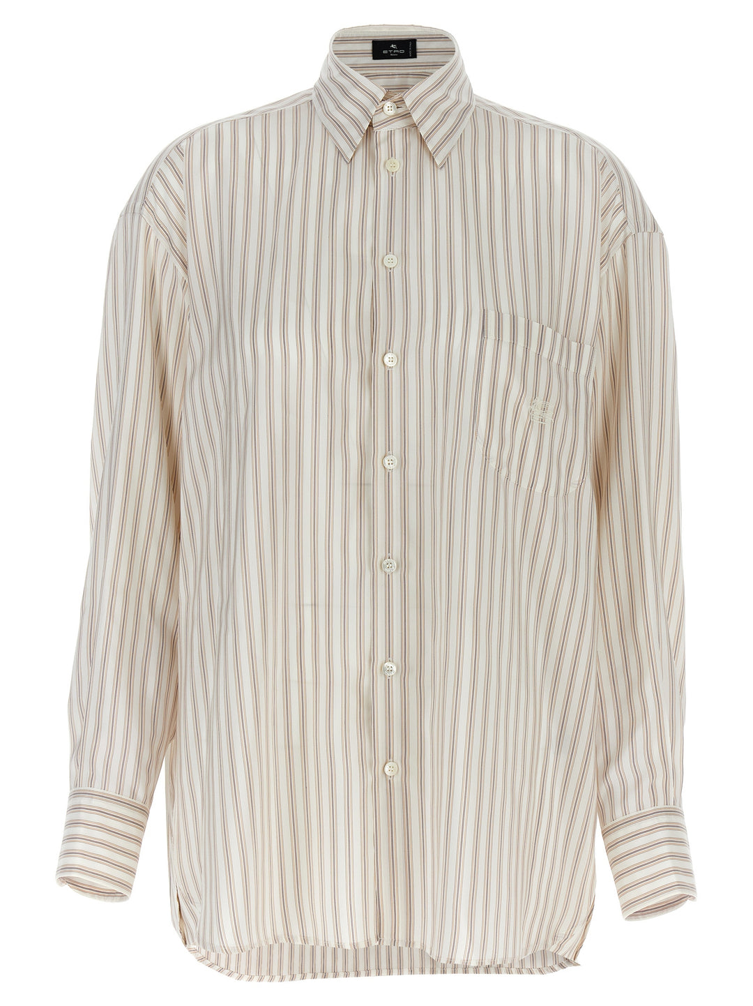 Logo Embroidery Striped Shirt Camicie Multicolor