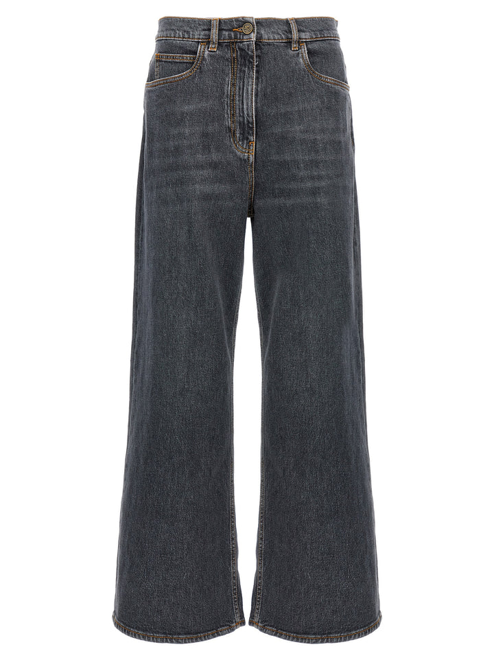 Wide Leg Jeans Grigio