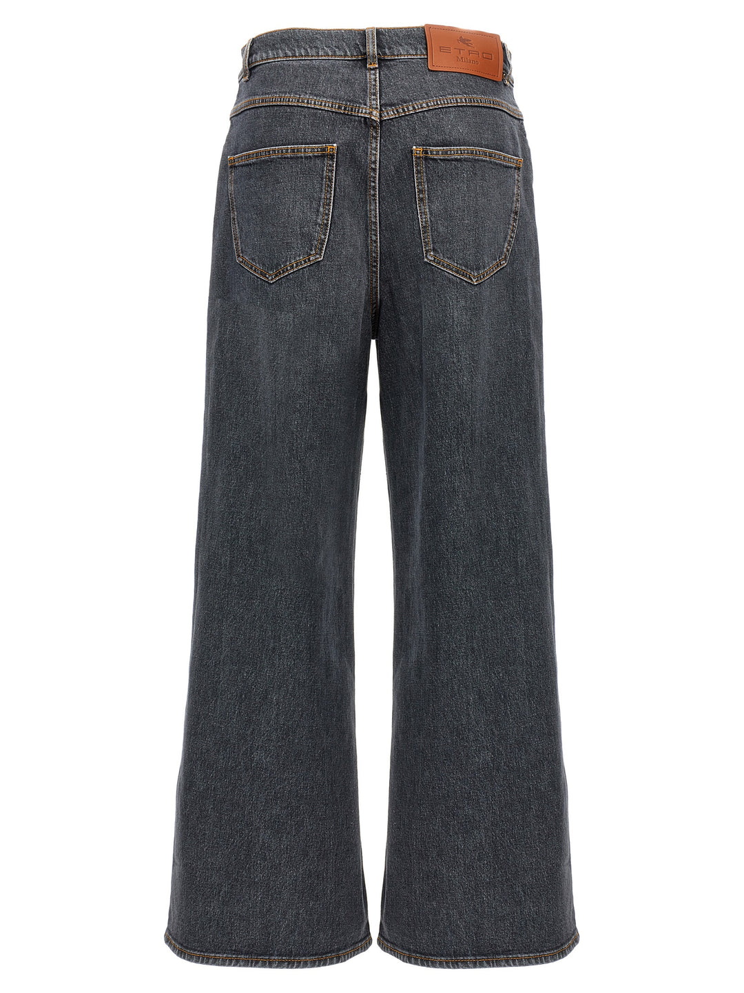 Wide Leg Jeans Grigio