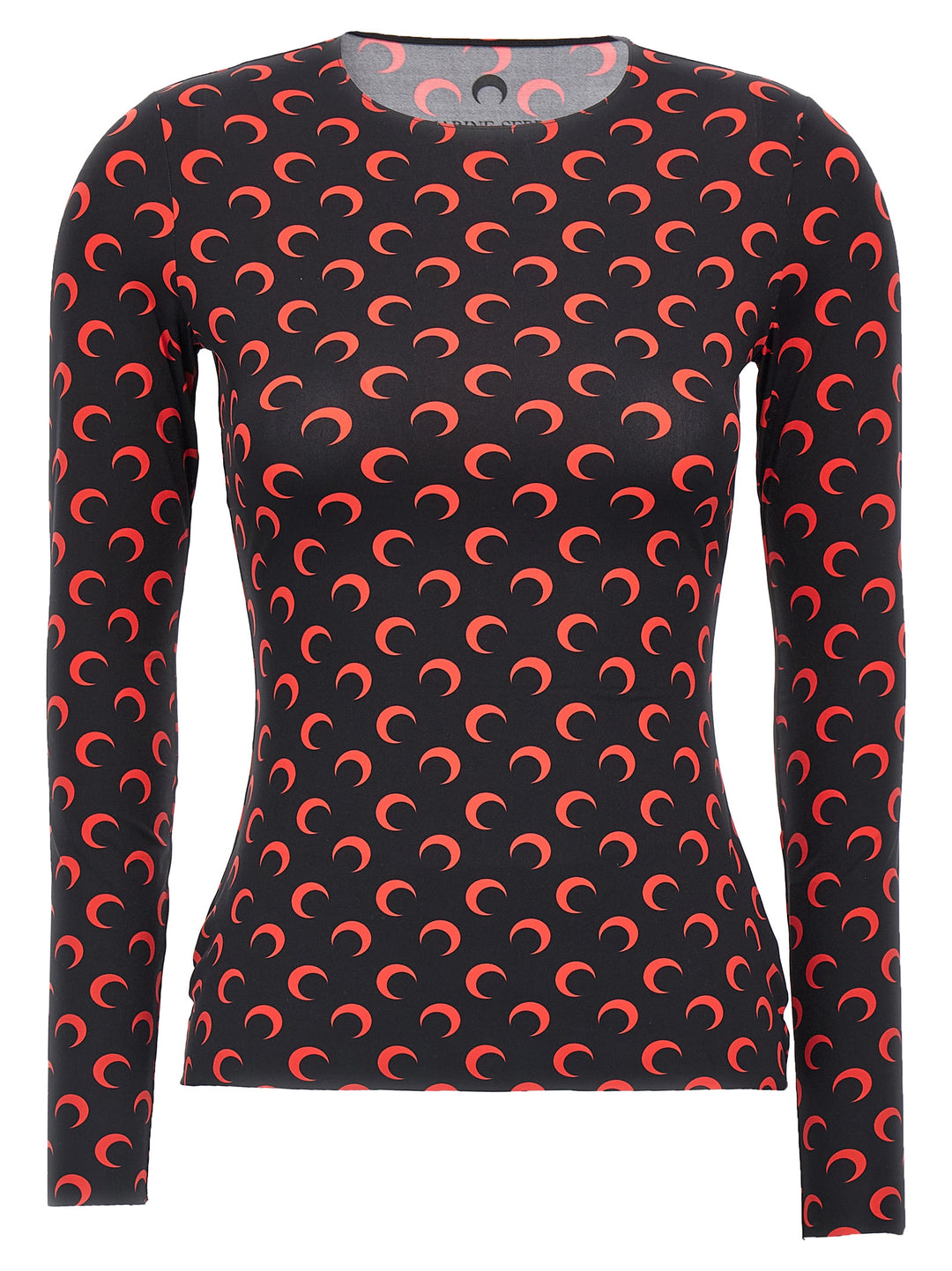 Moon Printed Jersey Top Nero