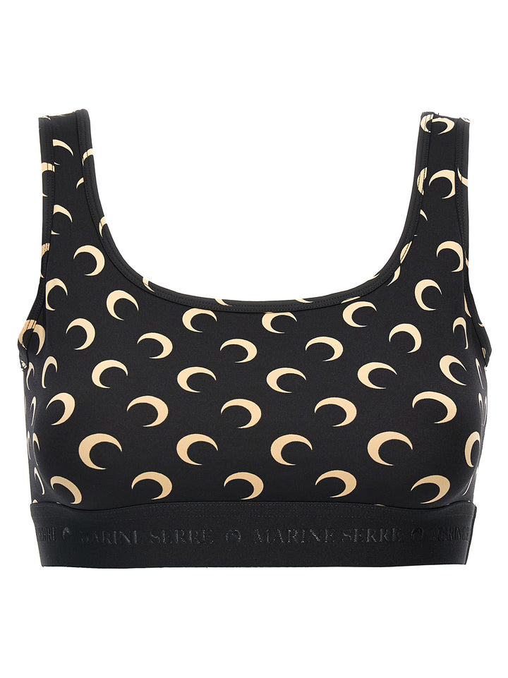 Moon Printed Jersey Top Nero