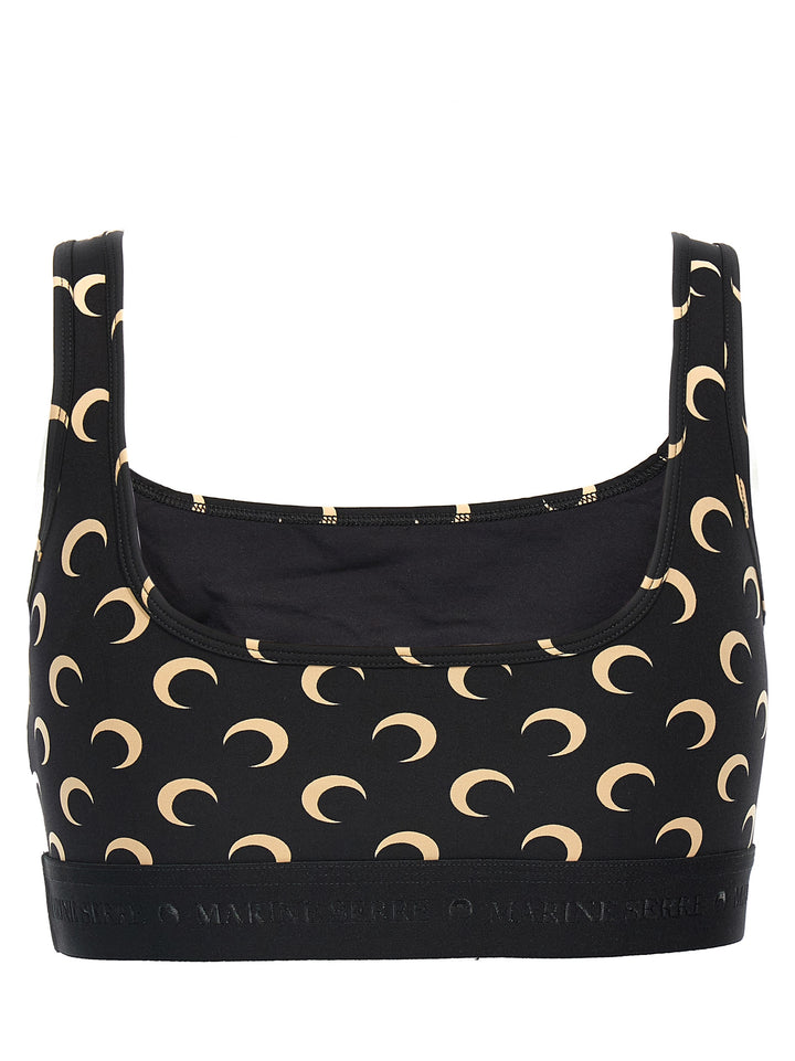 Moon Printed Jersey Top Nero