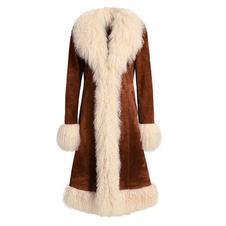 Cappotto Billy Marrone con Pelliccia di Agnello