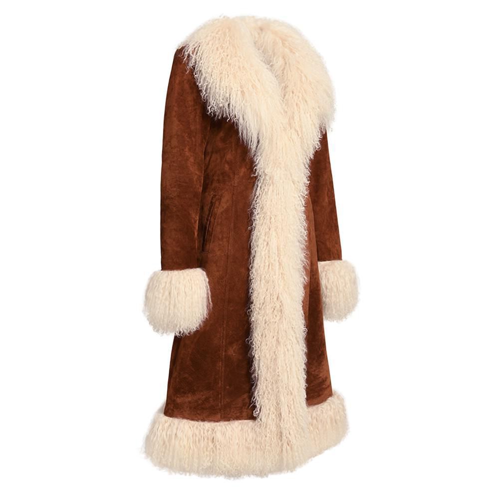 Cappotto Billy Marrone con Pelliccia di Agnello