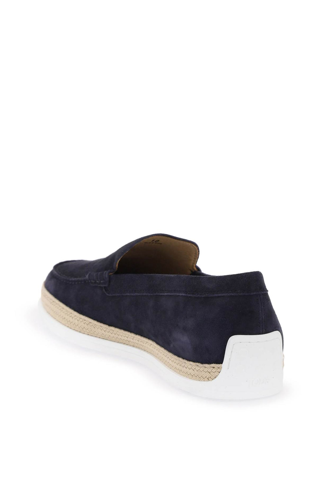 Slip On Scamosciata Con Inserto In Rafia