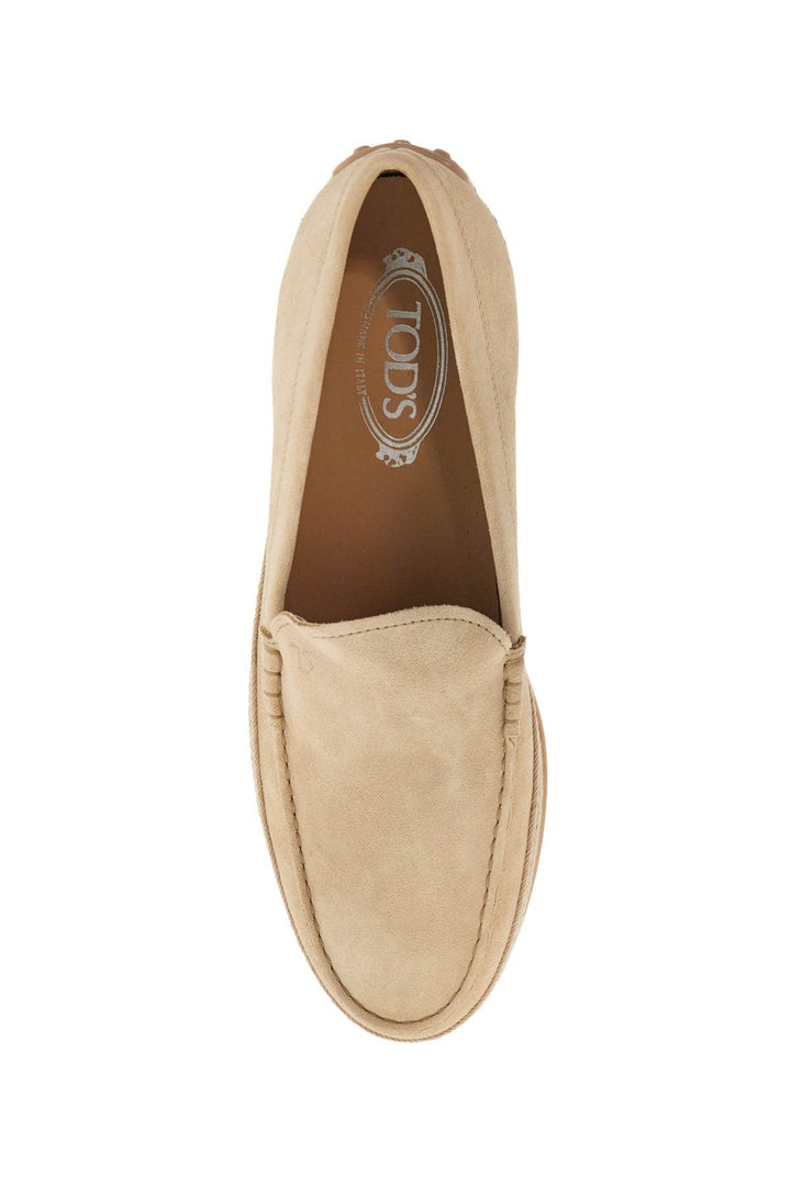 Mocassino Slip On Intrecciato In Pelle Di Vitello Beige Con Suola In Gomma