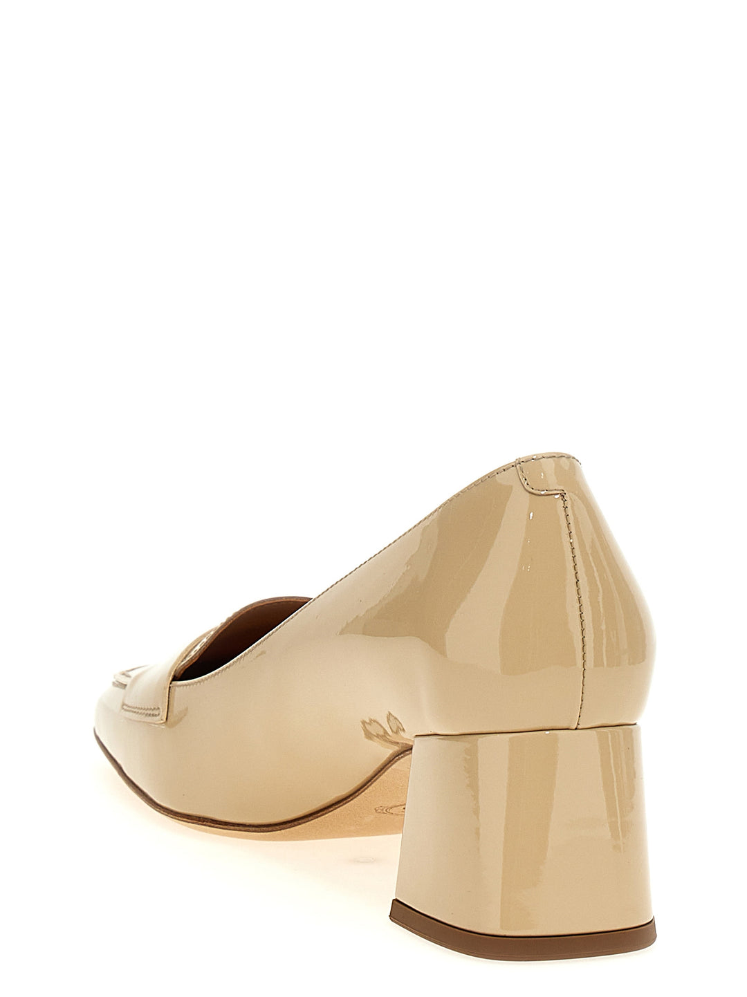 Patent Leather Decollete Beige