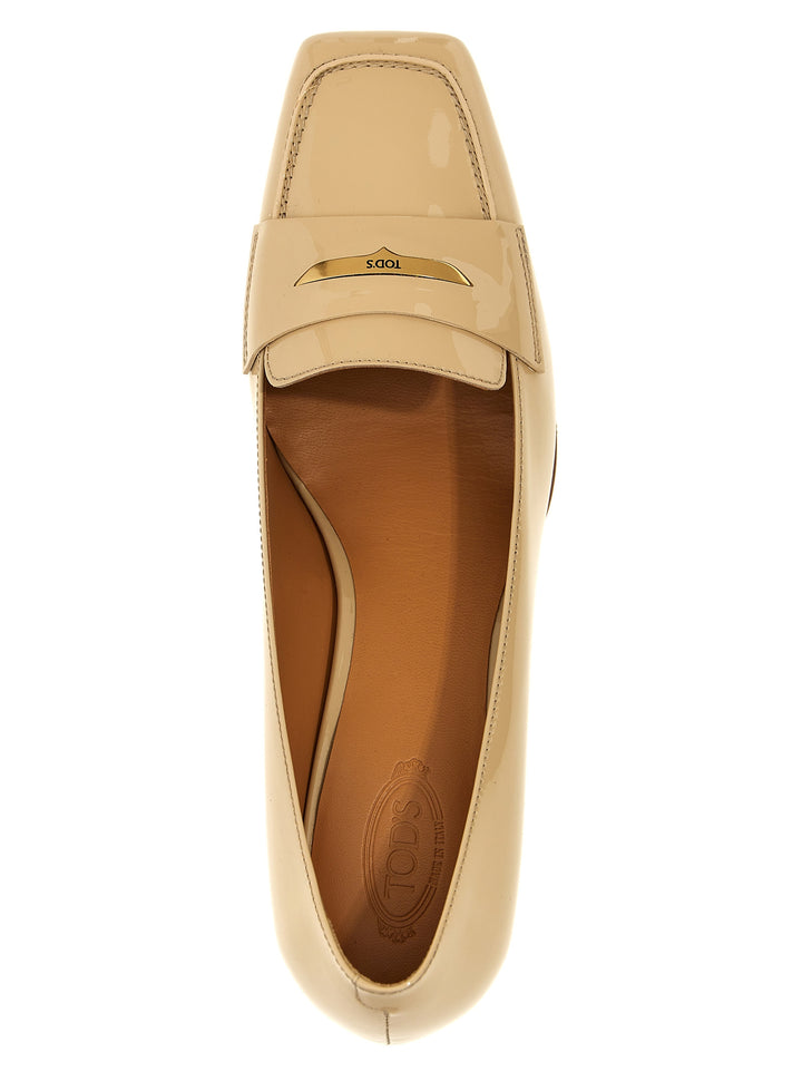 Patent Leather Decollete Beige