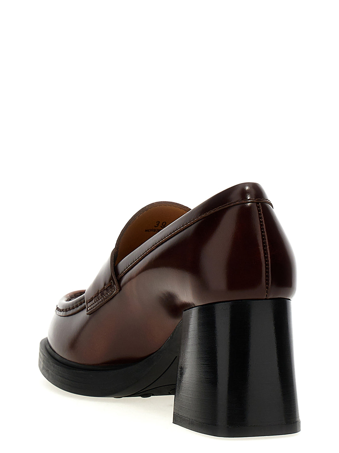 Leather Loafers Decollete Marrone