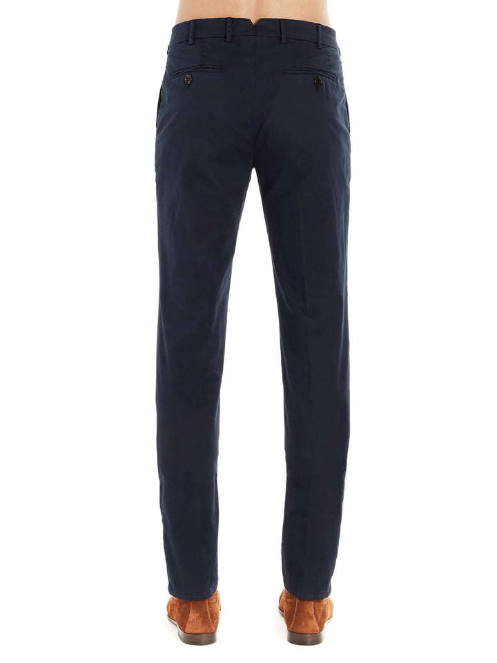 Flat Front Pantaloni Blu