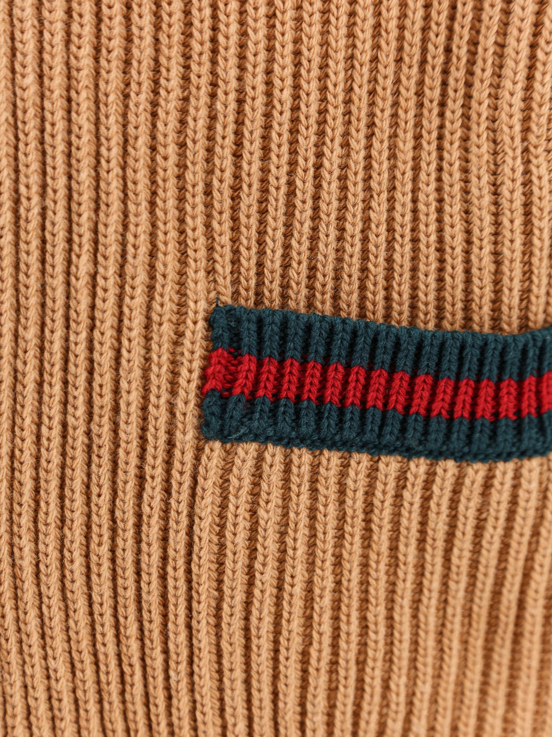 Cardigan in lana con dettaglio Web