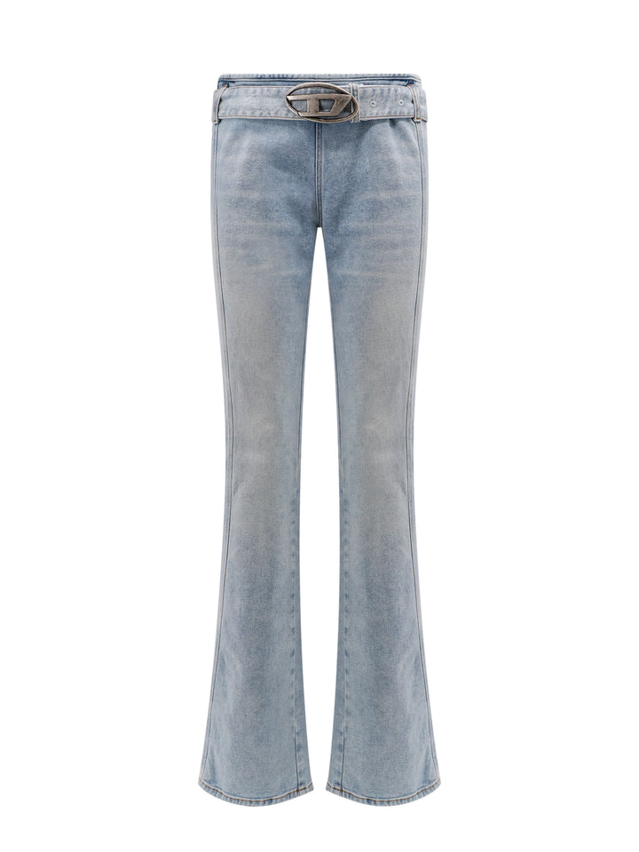 Jeans in cotone con logo Oval-D in metallo