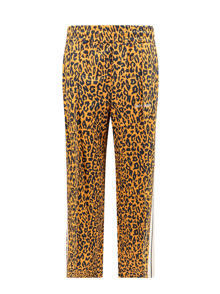 Pantalone in lino e cotone con stampa animalier