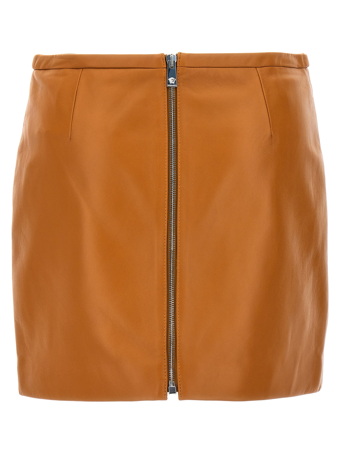 Mini Leather Skirt Gonne Marrone