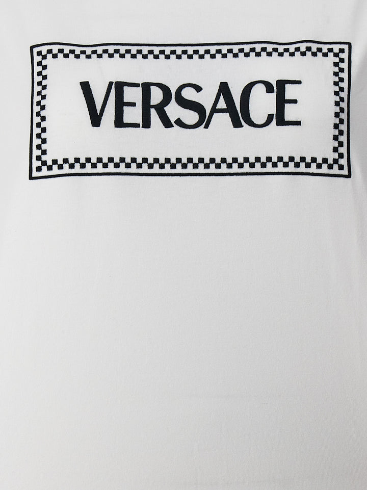 Logo Embroidery T Shirt Bianco/Nero