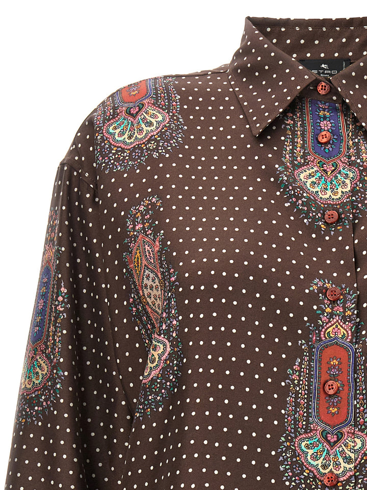 All Over Print Shirt Camicie Marrone