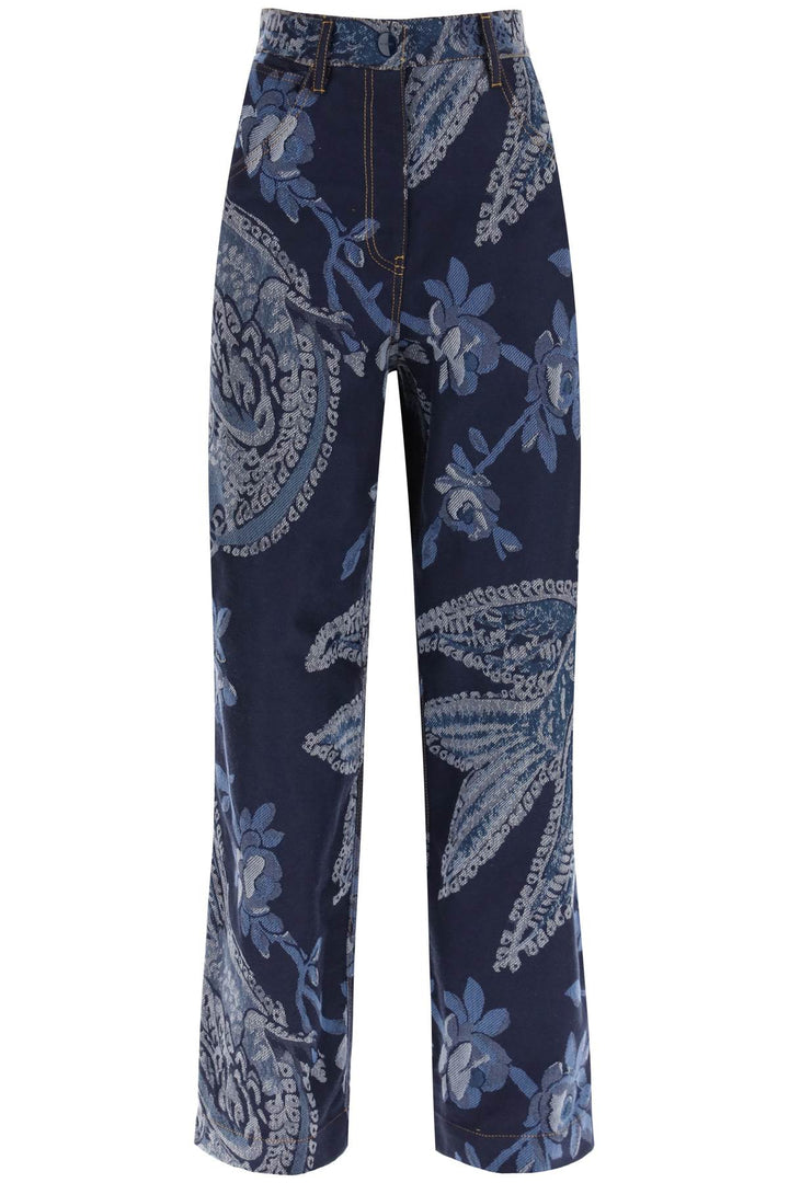 Jeans Ampi In Denim Jacquard - Etro - Donna