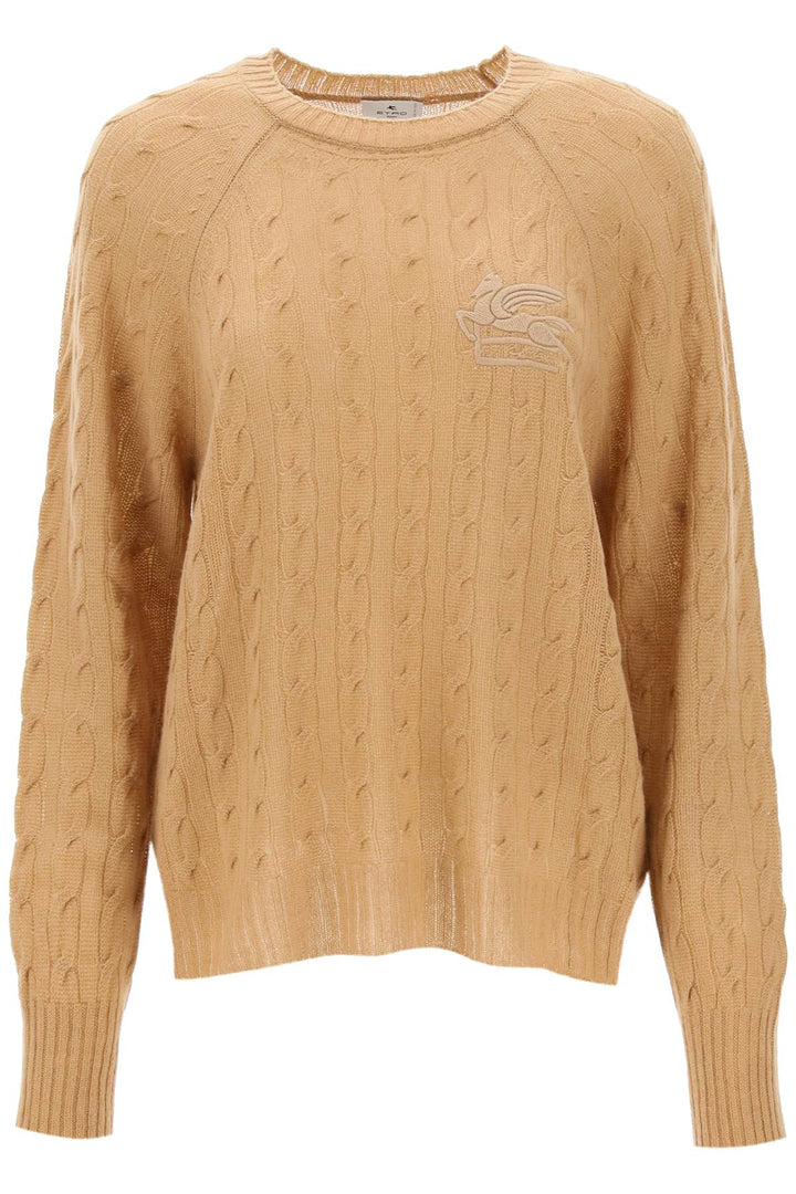 Pullover In Cashmere Con Ricamo Pegaso - Etro - Donna