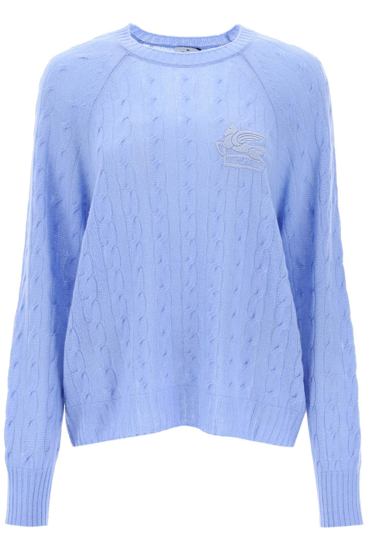 Pullover In Cashmere Con Ricamo Pegaso - Etro - Donna