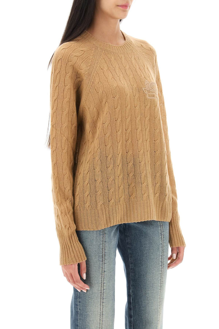 Pullover In Cashmere Con Ricamo Pegaso - Etro - Donna