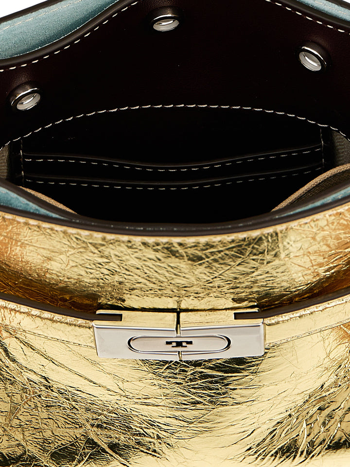 Radziwill Metallic Petite Double 'Lee Handbag Borse A Mano Oro
