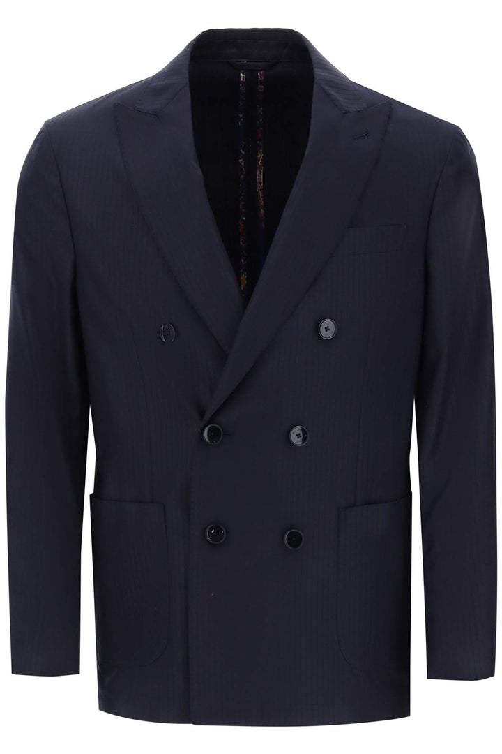 Blazer Doppiopetto In Lana A Righe - Etro - Uomo