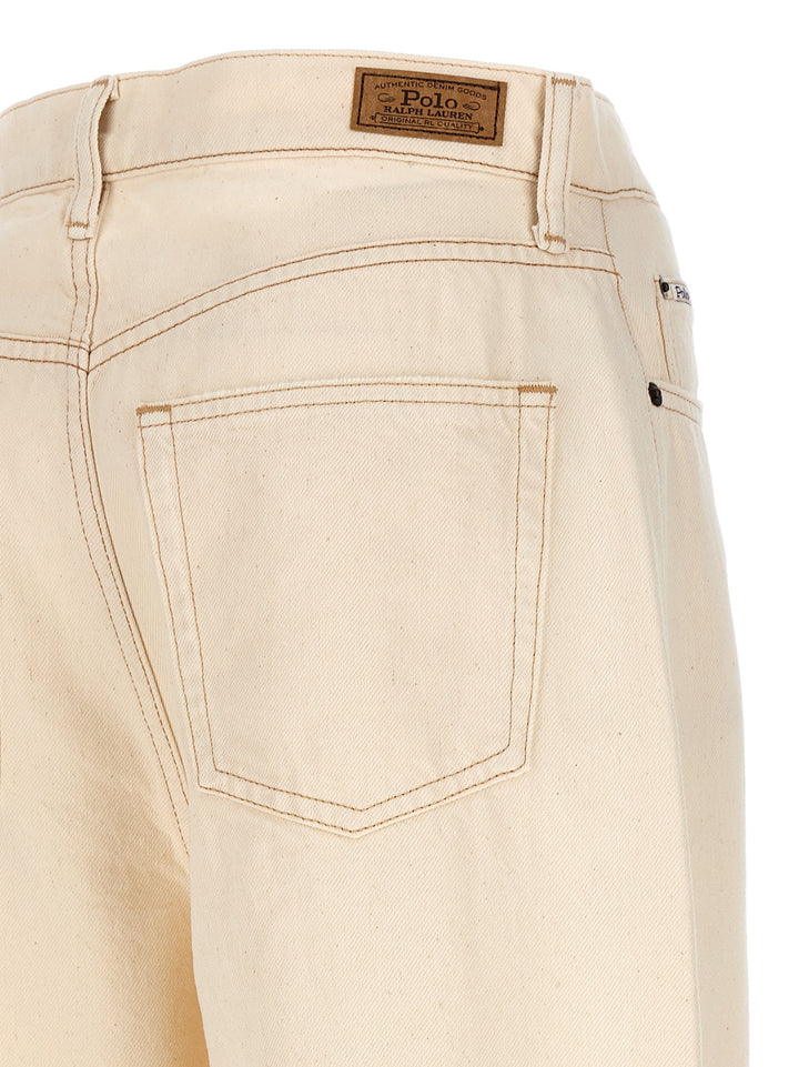 Flared Jeans Beige