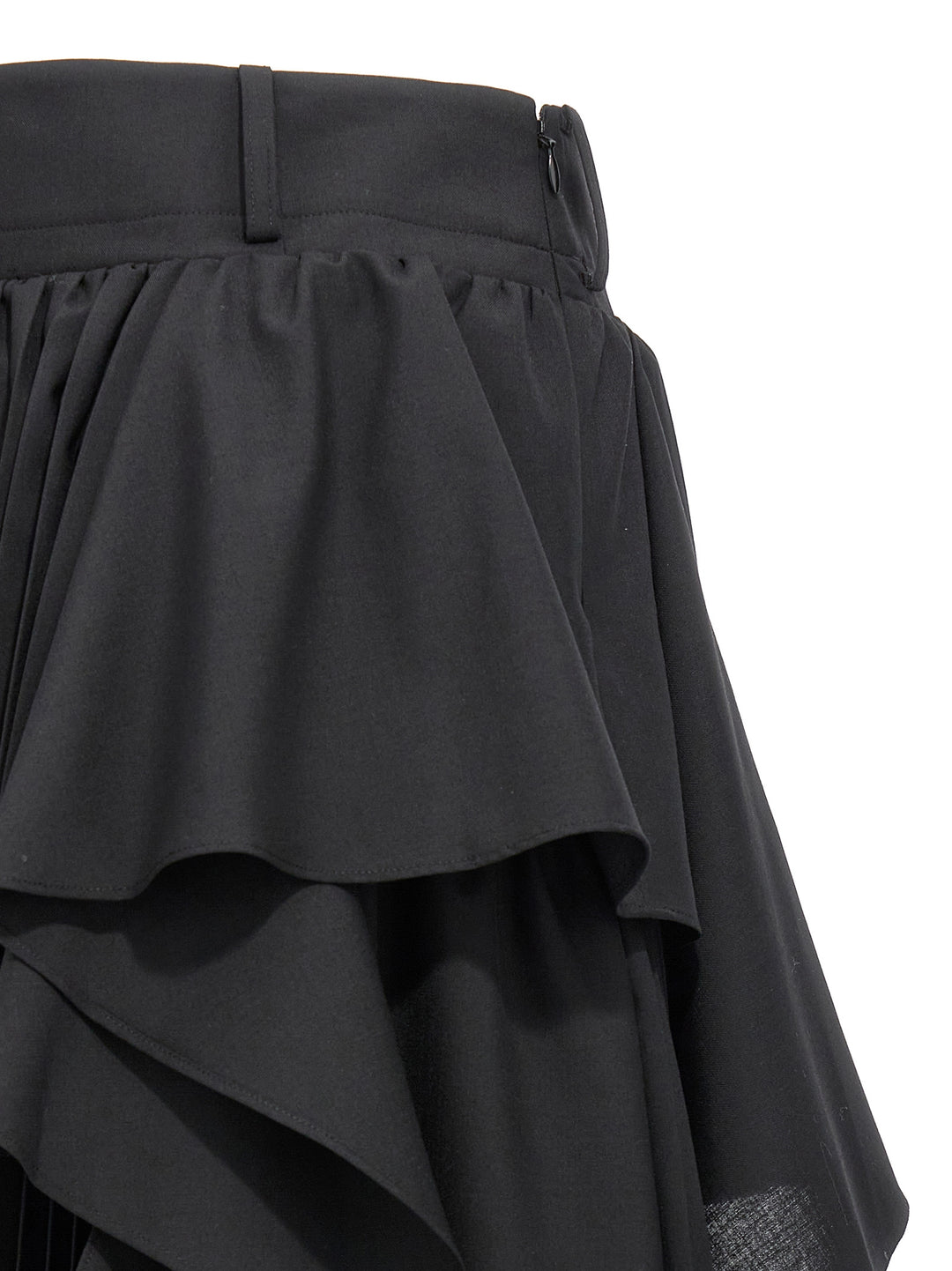 Asymmetrical Long Skirt Gonne Nero