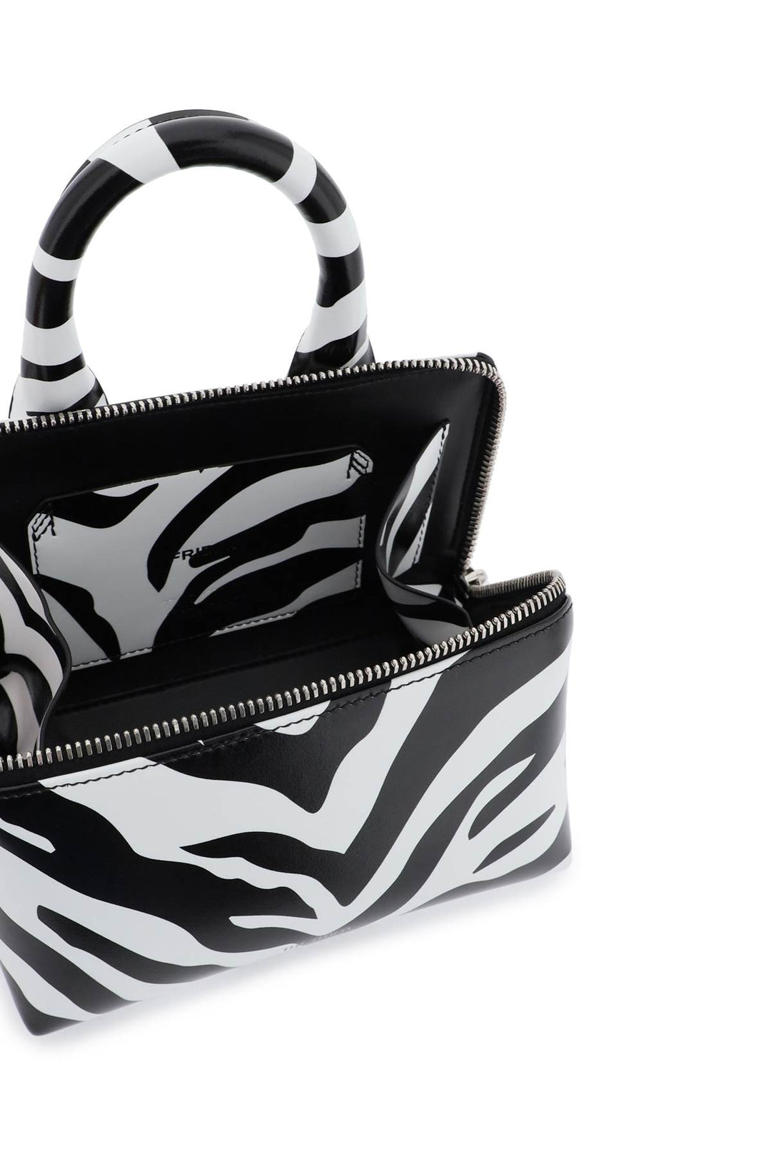 Borsa Mini Friday In Pelle Stampata Zebra - The Attico - Donna