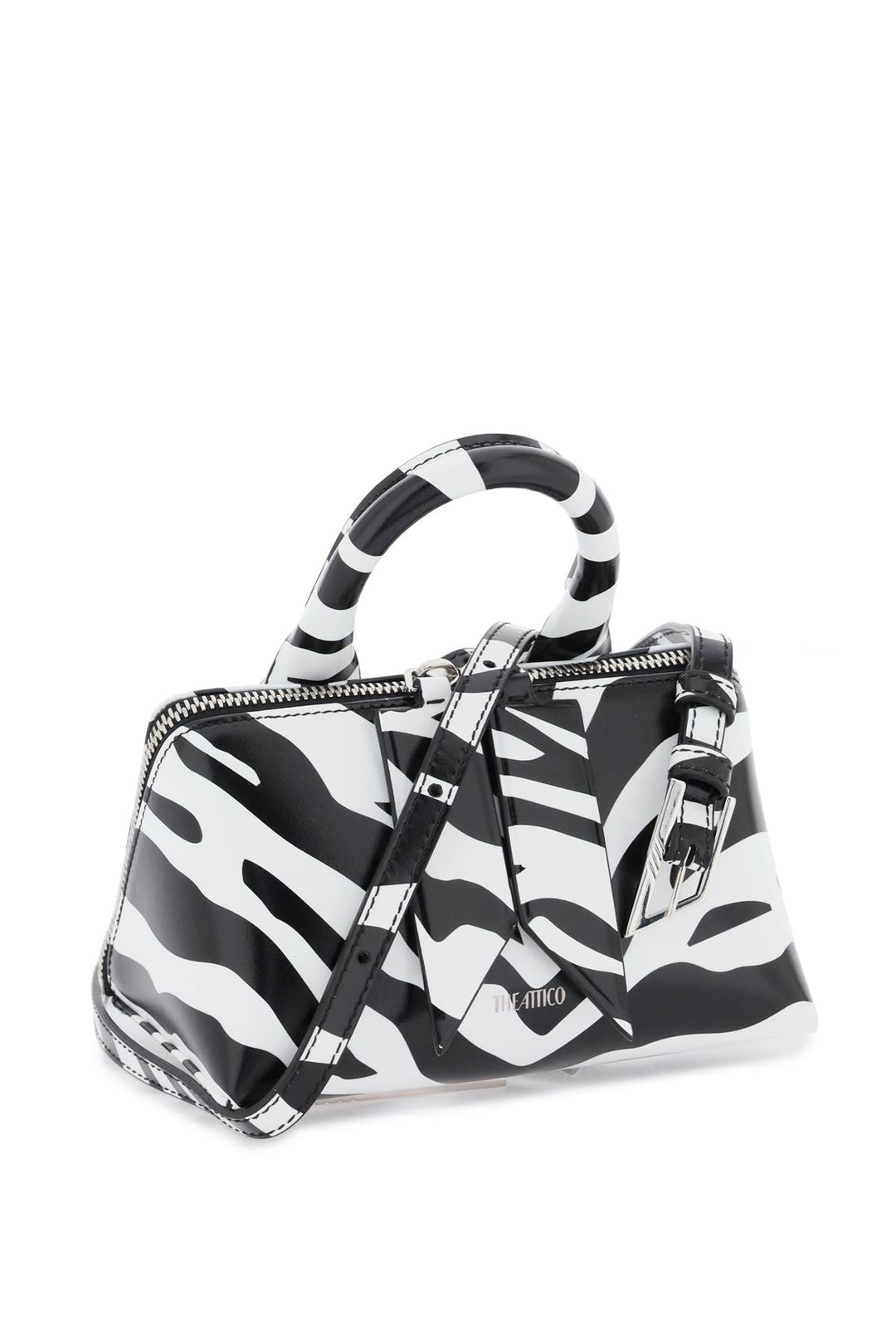 Borsa Mini Friday In Pelle Stampata Zebra - The Attico - Donna