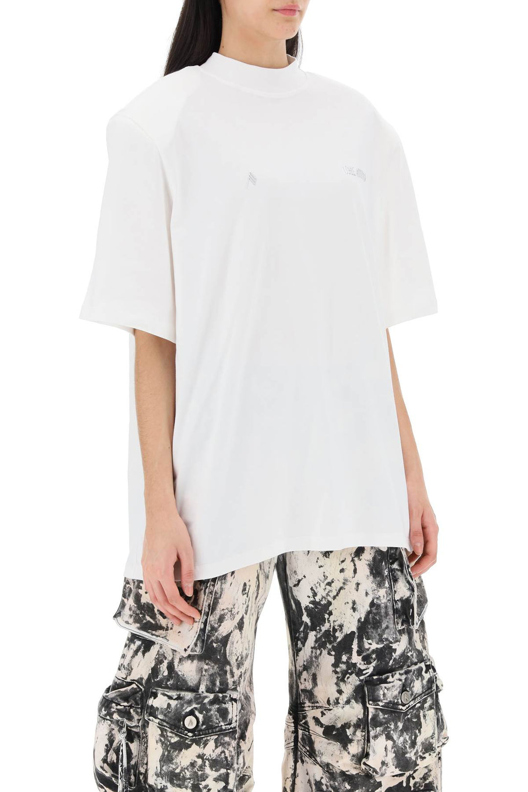 T Shirt Oversize Con Spalle Imbottite Kilie - The Attico - Donna