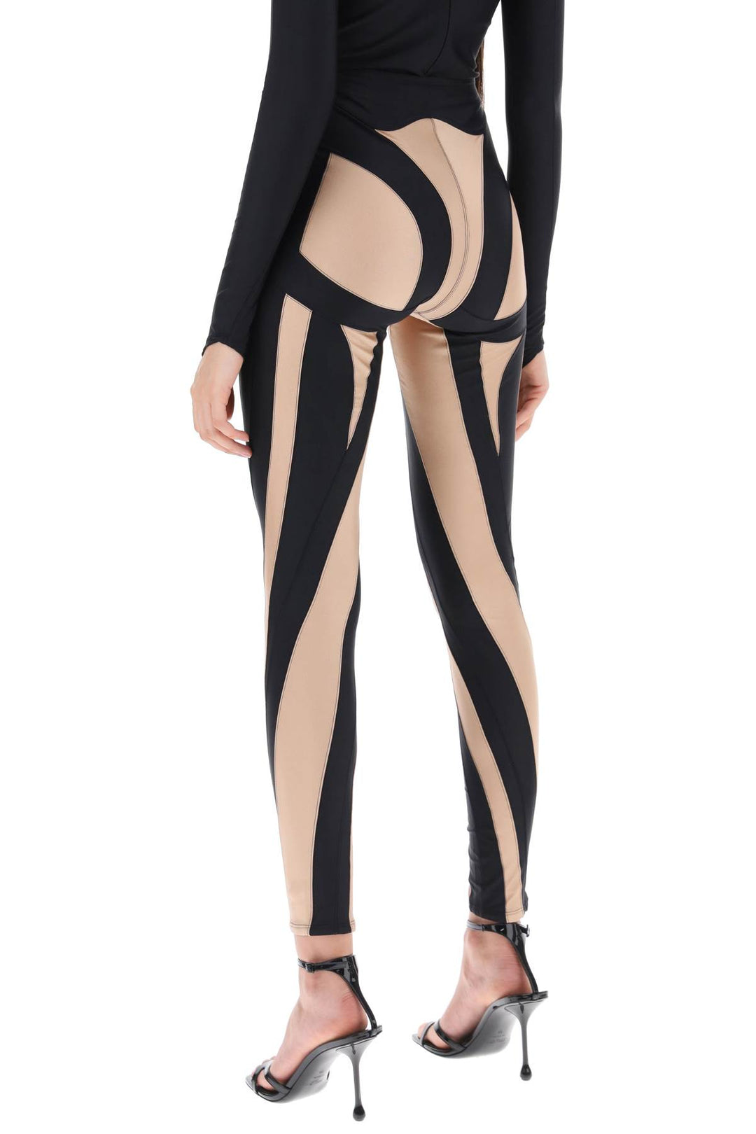 Leggings Bicolor Spiral - Mugler - Donna