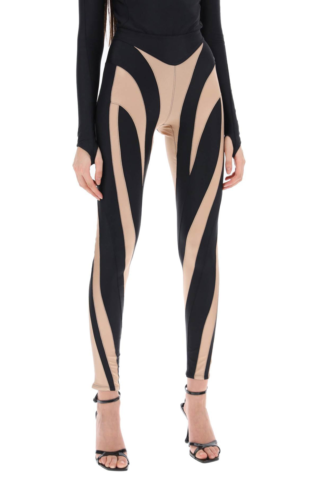 Leggings Bicolor Spiral - Mugler - Donna