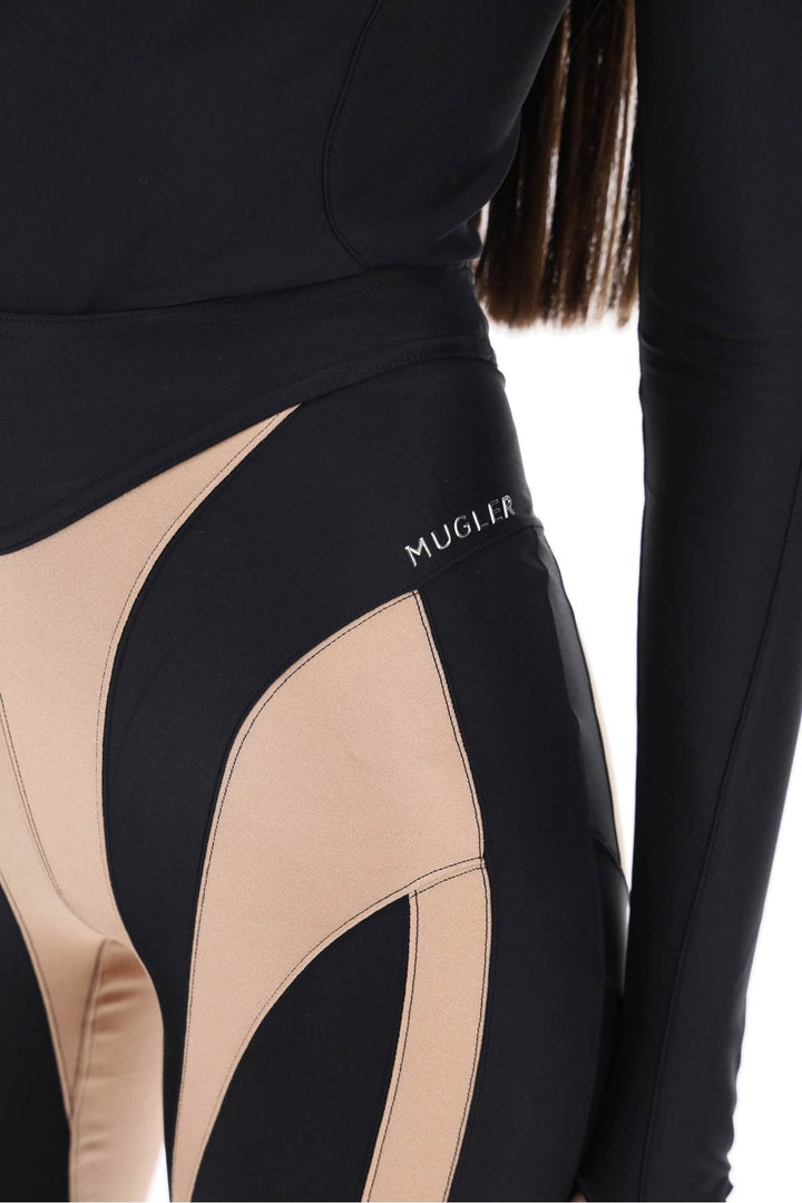 Leggings Bicolor Spiral - Mugler - Donna